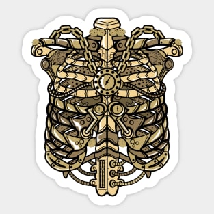 Steampunk Ribcage Sticker